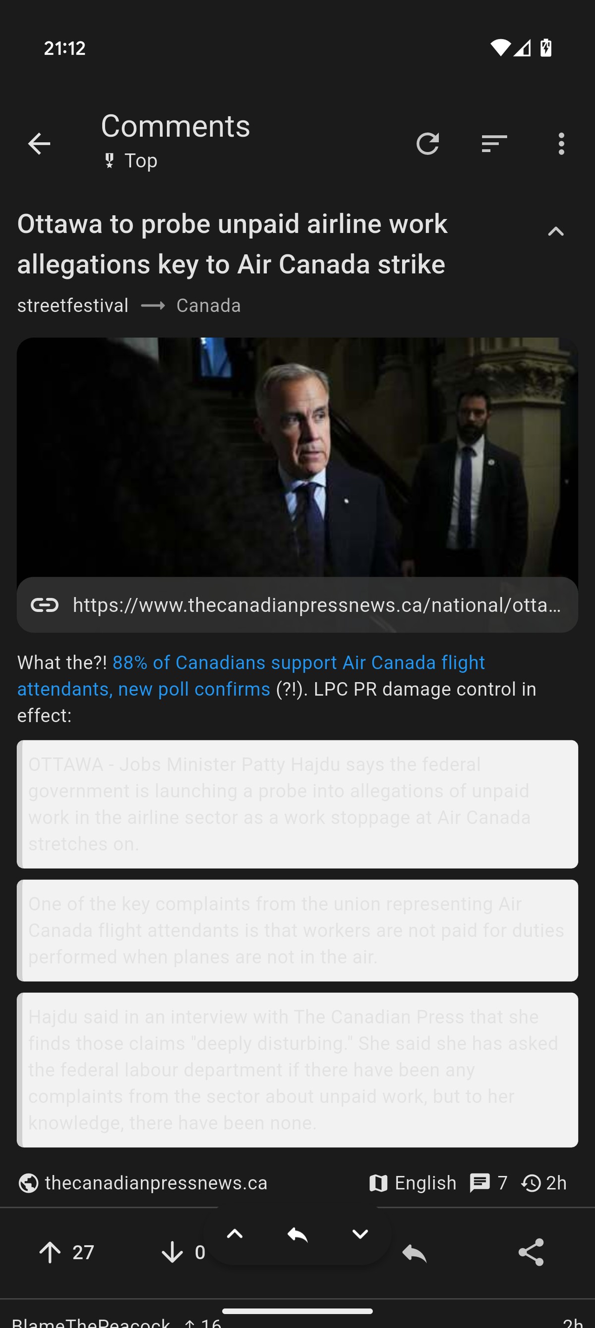 Screenshot of quoted text in post body, which is unreadable due to styling issues