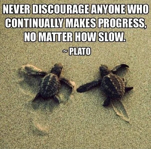 Never Discourage Progress